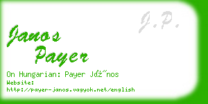 janos payer business card